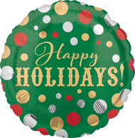 Happy Holidays Fun Dots 18"