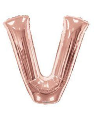 Letters A to Z Rose Gold Foil Balloon - 14" in and 34" in (Choose Size And Letter)