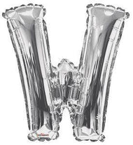 Letters A to Z Silver Foil Balloon - 14" in and 34" in each. (Choose your size and your letter)