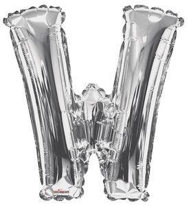 Letters A to Z Silver Foil Balloon - 14" in and 34" in each. (Choose your size and your letter)