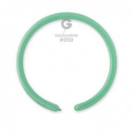 Solid Balloon Aquamarine D2 (160)-050 | 50 balloons per package of 1'' each