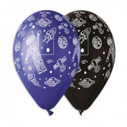 Astronaut In Space Printed Balloon GS120-836-842 | 50 balloons per package of 13'' each