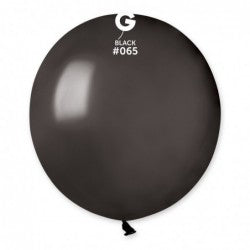 Metallic Balloon Black GM150-065 | 25 balloons per package of 19'' each