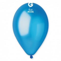 Metallic Balloons-GM110-036 Blue 12" 50 Pcs | Gemar Balloons USA