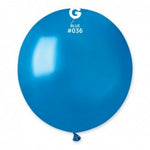 Metallic Balloon Blue GM150-036 | 25 balloons per package of 19'' each | Gemar Balloons USA