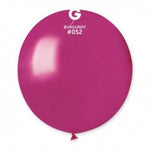 Metallic Balloon Burgundy GM150-052 | 25 balloons per package of 19'' each