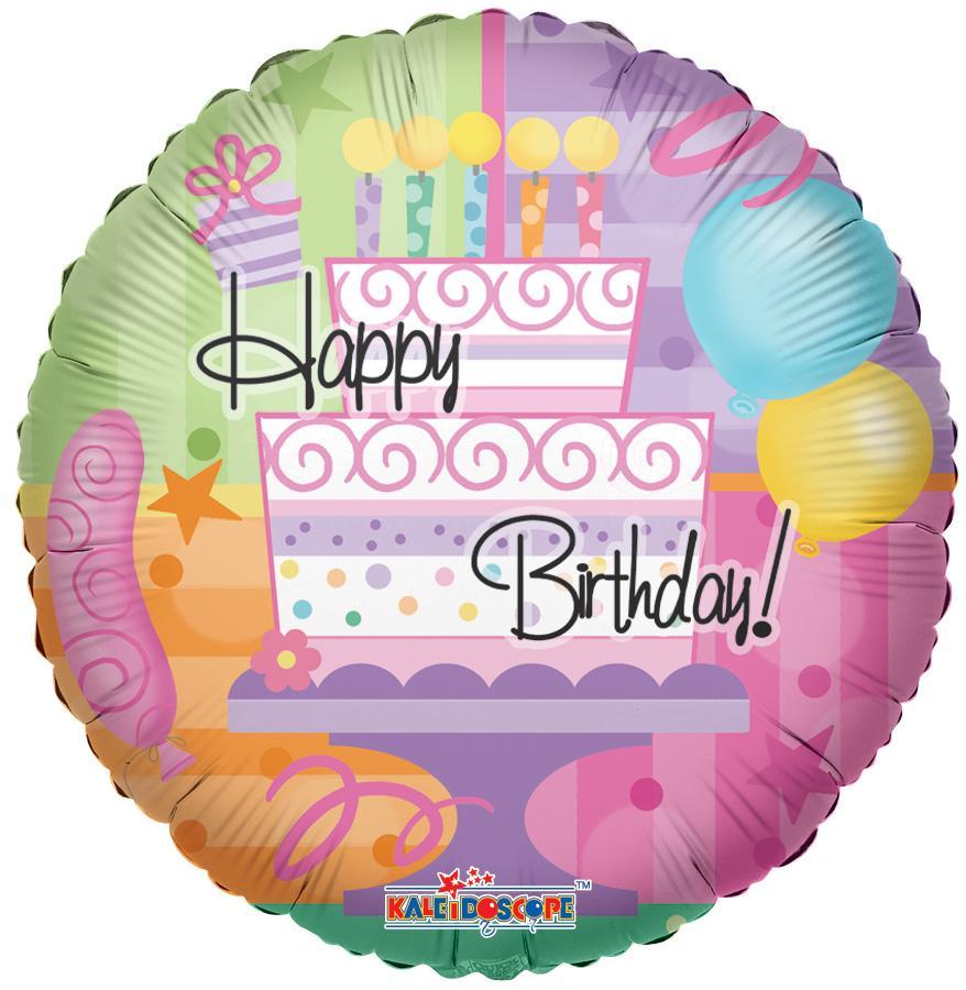 Cake Birthday Themed Foil Balloon - 18" in.