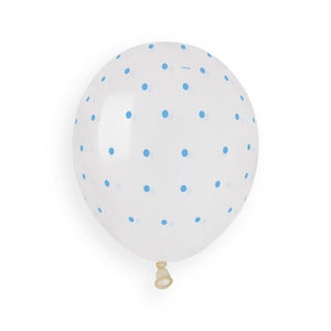 Chic Dots Clear\baby blue  GS120-1051 | 50 balloons per package of 13'' each