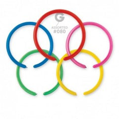 Solid Balloon Standard Assortment D2 (160)-080 | 50 balloons per package of 1'' each