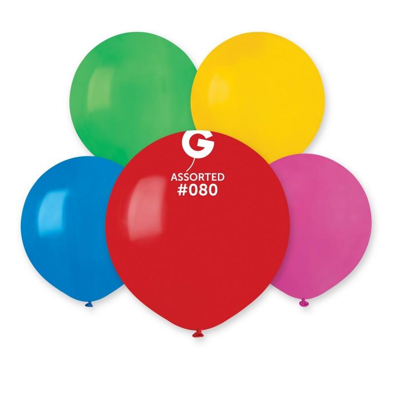 Solid Balloon Classic Assorted G150-080 19" in. | Gemar Balloons USA