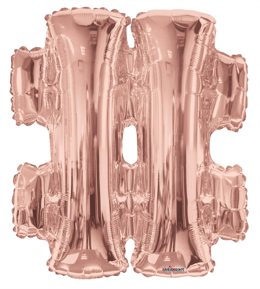 Letters A to Z Rose Gold Foil Balloon - 14" in and 34" in (Choose Size And Letter)