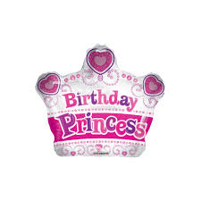 Birthday Princess Crown 18" Single Pack
