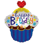22" PR Cupcake Birthday With Heart Shape - Single Pack