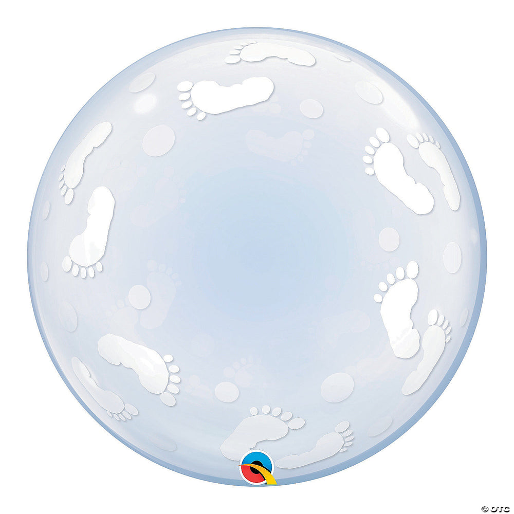 Deco Bubble Baby Footprints 24"