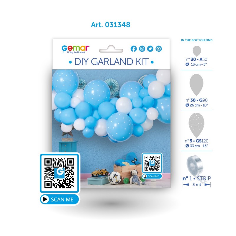
            
                Load image into Gallery viewer, DIY GARLAND KIT BABY BLUE 031348
            
        