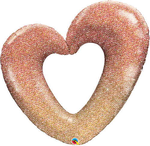 
            
                Load image into Gallery viewer, Rose Gold Glitter Ombre Heart 42&amp;quot;
            
        