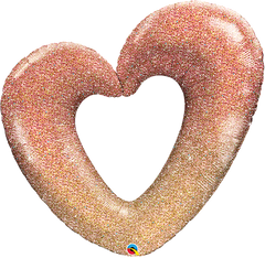 Rose Gold Glitter Ombre Heart 42