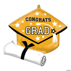 Grad Cap & Diploma Gold 25