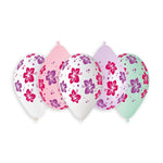Gorgeous Hibiscus Printed Balloon GS120-728 | 50 balloons per package of 13'' each