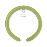 Solid Balloon Olive Green D4(260)-098 | 50 balloons per package of 2'' each