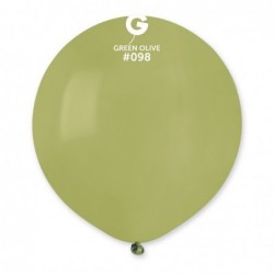 Solid Balloon Green Olive G150-098 | 25 balloons per package of 19'' each