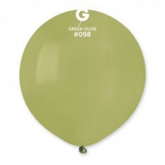 Solid Balloon Green Olive G150-098 | 25 balloons per package of 19'' each