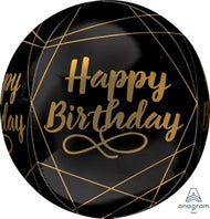 Happy Elegant Bday Black Orbz
