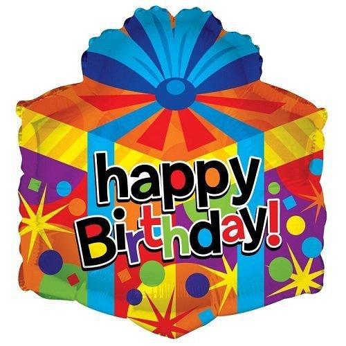 Happy Birthday Gift Box Themed Foil Balloon - 18" in.