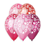 GMS120 Metallic Colors Heart Balloons #917 12" 50 Pcs