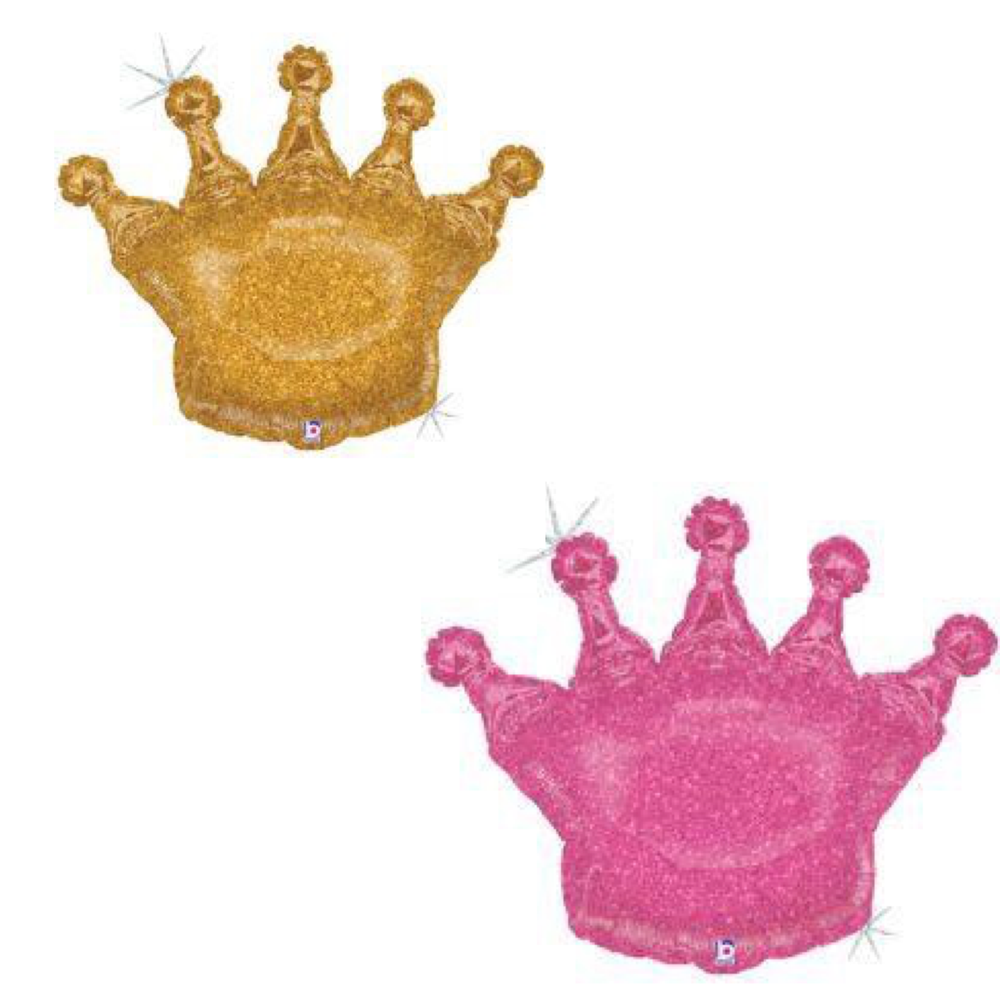 Glittering Crown Foil Balloon - 36" in each (Choose your color)