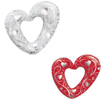 Heart & Filigree Foil Balloon - 42" in each (Choose your color)