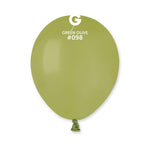 Solid Balloon Olive Green A50-098 | 100 balloons per package of 5” each Gemar Balloons USA