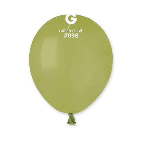 Solid Balloon Olive Green A50-098 | 100 balloons per package of 5” each Gemar Balloons USA