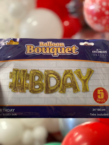 Bouquet # Bday Gold Assortment 34