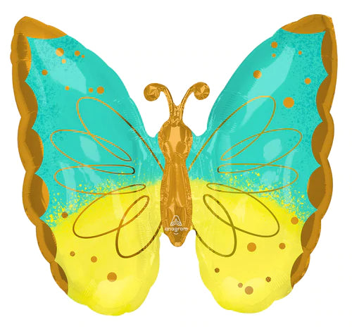 Mint & Yellow Butterfly 25”