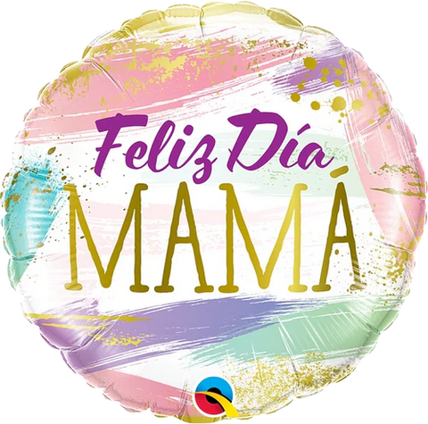 Feliz Dia Mama Color Swashes 18”