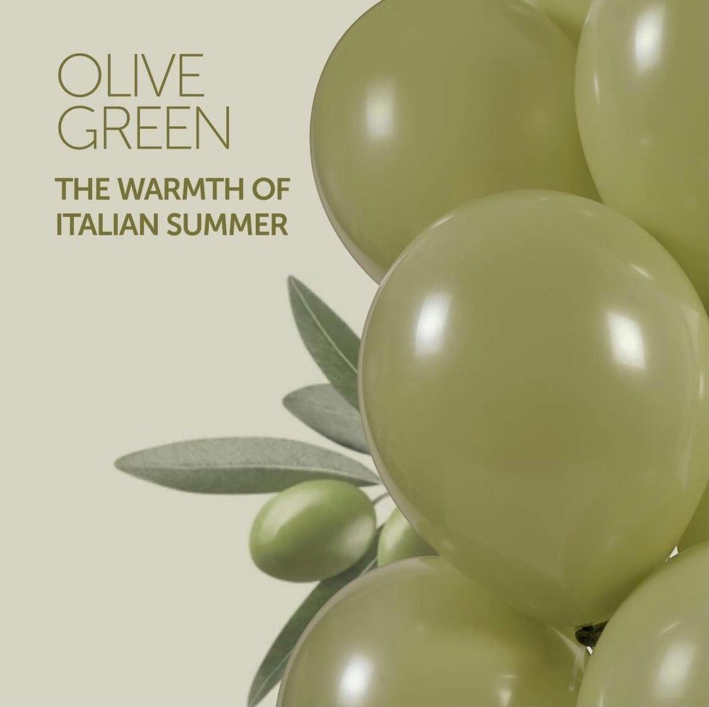 Solid Balloon Green Olive G150-098 | 25 balloons per package of 19'' each