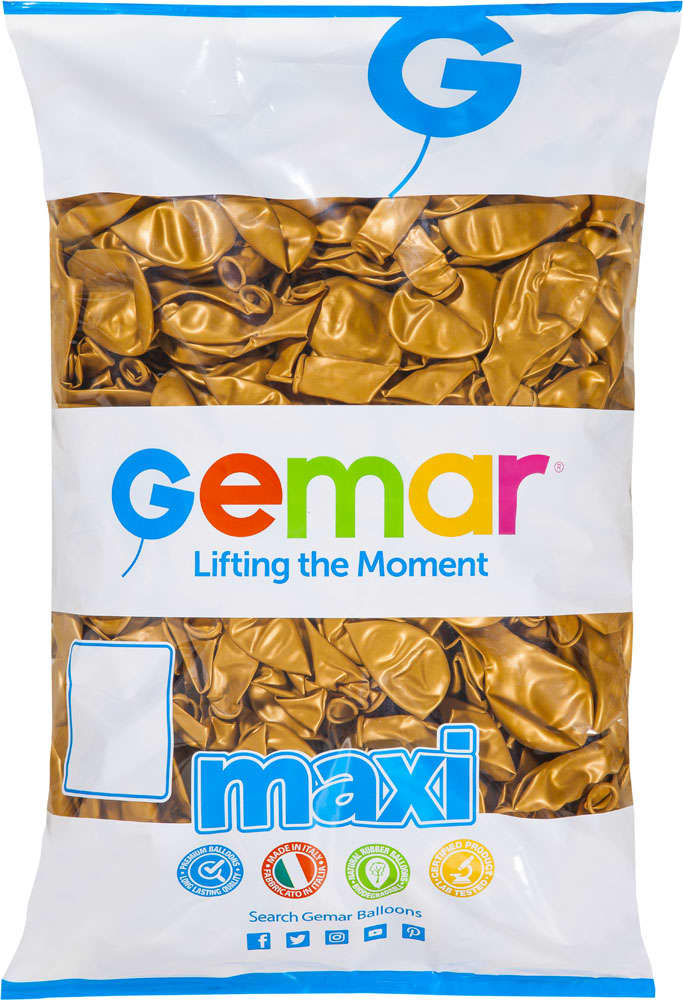 MAXI BAG - Metallic Gold GM110 #039 | Gemar Balloons USA
