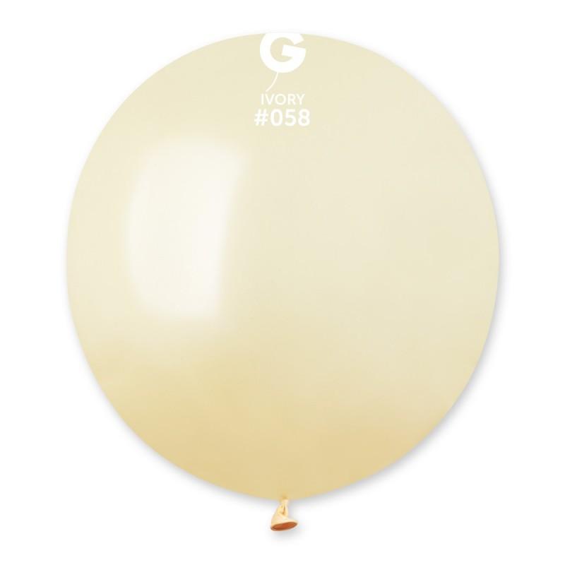 Metallic Balloon Ivory GM150-058 | 25 balloons per package of 19'' each | Gemar Balloons USA