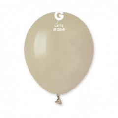 Gemar Balloon Solid Balloon Latte A50-084 | 100 balloons per package of 5'' each. | Gemar Balloons USA