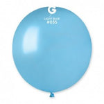 Metallic Balloon Light Blue GM150-035 | 25 balloons per package of 19'' each