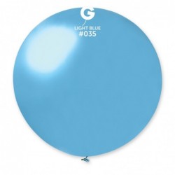 Metallic Balloon Light Blue GM30-035 | 1 balloon per package of 31'' | Gemar Balloons USA