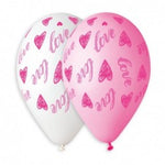 Love & Hearts GS120-912 | 50 balloons per package of 13'' each Love