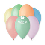 Solid Balloon Macaron Assorted Pastel G110 | 50 balloons per package of 12'' each | Gemar Balloons USA