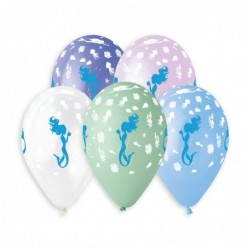 Mermaids Printed Balloon GS120-768 | 50 balloons per package of 13'' each