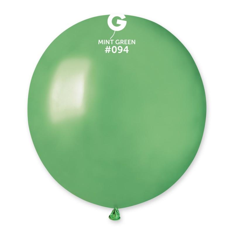 Metallic Balloon Mint Green GM150-094 | 25 balloons per package of 19'' each | Gemar Balloons USA