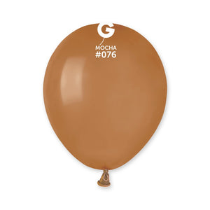 Solid Balloon Mocha A50-076  | 100 balloons per package of 5'' each