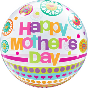 Happy Mother's Day Bubble Dots & Patterns 22"
