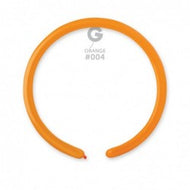 Solid Balloon Orange D2 (160)-004 | 50 balloons per package of 1'' each