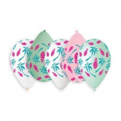 Solid Balloon Palms & Pineapple GS120-732 | 50 balloons per package of 13'' each